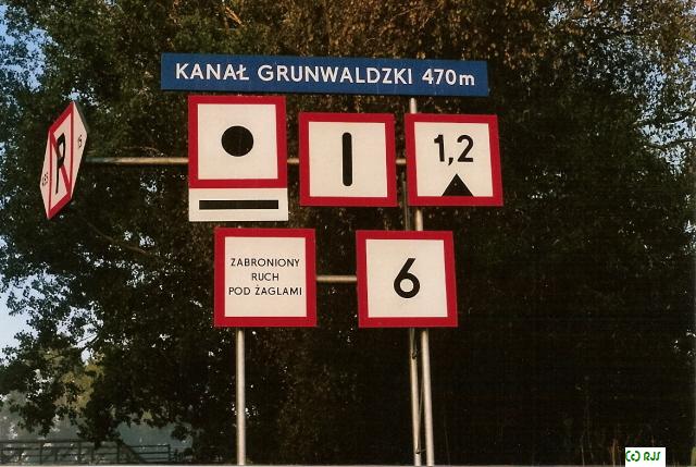 GRunwaldski Kanal-Tafelzeichen (c) IWS Verlag/RJS