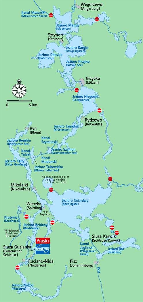 Polen/Masuren/Übersichtskarte (c) Kuhnle-Tours GmbH